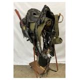 Complete U.S. Cavalry Saddle Set with Black Powder Gun and Sword