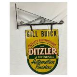 DS Ditzler Automotive Finishes Metal Sign with Bracket, 24in x 32in