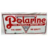 Porc SS Polarine Motor Oil Advertising Sign, 60in x 28in