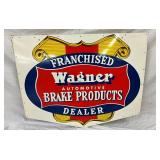 Emb Metal Wagner Automotive Brake Products Dealer Sign 36in x 30in