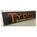 Tydol Economy Gasoline Painted Metal Advertising Sign, 72×18 Inches