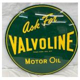1953 Valvoline Motor Oil 30-Inch DS Metal Sign by AM Sign Co.