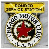 Chicago Motor Club Bonded Service Station DSP Sign, 36” x 44”