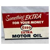 DS Esso Extra Motor Oil Metal Sign, 17 1/2in x 10 1/2in 