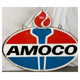 DSP Amoco Sign with Original Flame and Bracket 72×44 