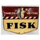 Emb. Fisk Tire Sign with Fisk Boy 40×32