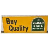 Quaker State Smaltz  Sign With Tombstone Graphic 94×36 