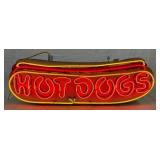 Unusual Hot Dog Neon with 9-Inch Metal Can 60×20