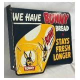  Bunny Bread Flange Advertising Sign by Stout Sign Co. 14×10