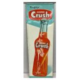 Orange Crush Vertical Tin Sign with Bottle Design 54×18
