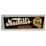  Nesbitt’s Emb Metal Sign with Six-Pack Bottle Carrier 54 1/2 x 19 Inch