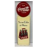 Coca-Cola Six Pack Pilaster Sign A.M. 47 with Red Button Top 16×54 