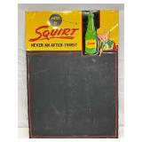 Emb. 1956 Squirt Soda Menu Board, 19 x 27 