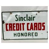 DSP Sinclair Credit Cards Honored Sign, 23 x 14in. 