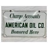 DSP American Oil Co. Charge Accounts Sign 24×15 