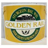 SSP Sturgeon Bay Golden Rail Convex Beer Sign, 17×14 