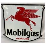 Porc. Mobilgas Pegasus Gas Pump Sign 12×11.5