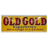‘Old Gold Cigarettes’ Advertising Sign, 36in x 12in