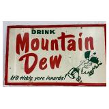 Mt Dew Sign Self Framed Sign Featuring Willy, 60in x 36in