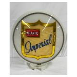 13in. Atlantic Imperial Gas Pump Globe in Solid Milk Glass