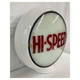 HI-Speed Milk Glass Globe with Pedestal Base, 13in Lens