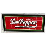 27 1/2 x 11 1/2 Porcelain Dr Pepper Sign
