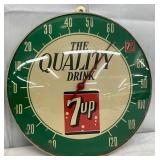 10in.  7UP Round Glass Face Thermometer