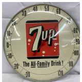 12in.  7up Thermometer with Glass Face
