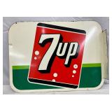 1962 7up DS Metal Flange Sign by Stout Sign Co. 16x12 