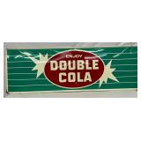 Double Cola Self-Framed Metal Advertising Sign, 54 x 18 