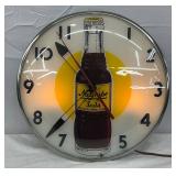 15in. NuGrape Soda Lighted Advertising Clock 