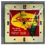 1960 16in. Squirt Soda Pam Lighted Advertising Clock