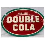 Drink Double Cola Convex Sign, 35 1/2 x 23 1/2 