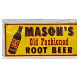 Emb. Mason’s Root Beer Self Frame Sign, 27 x 12 in.