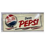 Emb. Drink Pepsi-Cola Metal Sign, 27 1/2 in. x 11 1/2 in.