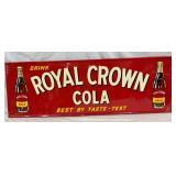54x18 Emb. Royal Crown Cola with 2 Bottle Graphics Advertising Sign