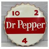 18in. Dr Pepper 10-2-4 Bottle Cap Sign 