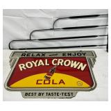1940 DS Royal Crown Cola Sign with Original Hanger 24x16 
