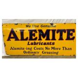 60x29 SSP Alemite Lubricants Advertising Sign