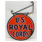 24in. U.S. Royal Cords Porcelain DS Sign with Bracket