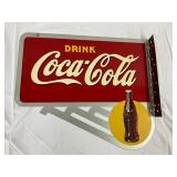 1946 Coca-Cola DS Metal Flange Sign, 24x20in. 