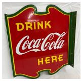 17 x 20 Porc.  Coca-Cola Flange Sign, Canadian