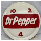 1953 Dr. Pepper Convex Advertising Sign by A-M Sign Co., 35.5in. 
