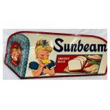 Rare 1957 28x27 Emb. Sunbeam Enriched Bread Self Framed Sign