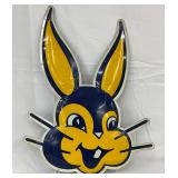 1965 Bunny Bread Metal Convex Die-Cut Sign by Stout Sign Co. 28x38