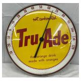 12in. Tru-Ade Advertising Glass-Faced Thermometer