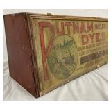 Putnam Fadeless Dyes Wooden Display Cabinet, 21 x 10 1/2 Inches