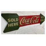 30×8  1927 DS Coca-Cola Arrow Sign