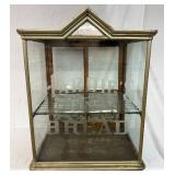 Nice Hardie’s Bread Display Counter Case with Glass Panels and Metal Frame