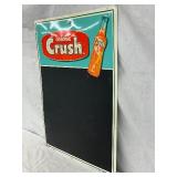 Orange Crush Embossed Metal Single-Sided Menu Board, 19 x 27 Inches